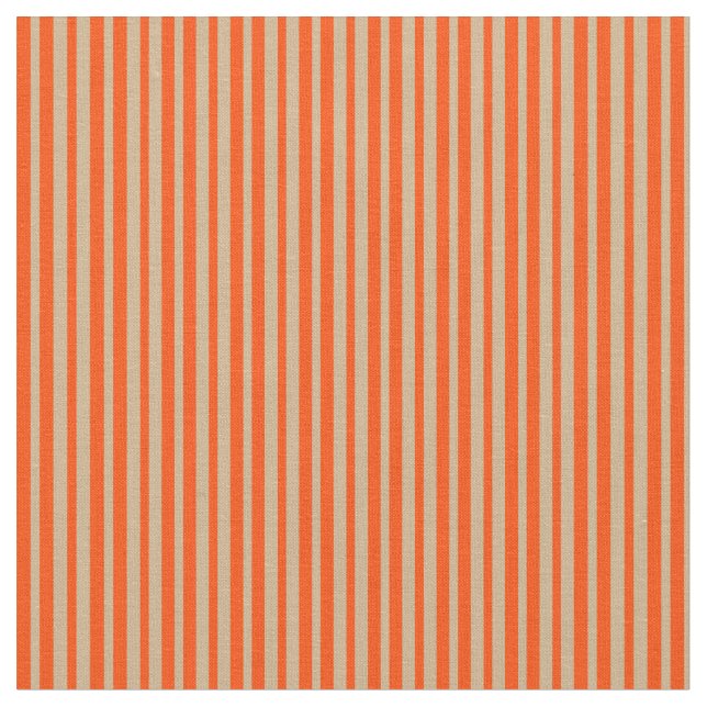 Tan und rotes Streifenmuster Stoff (Nahaufnahme)