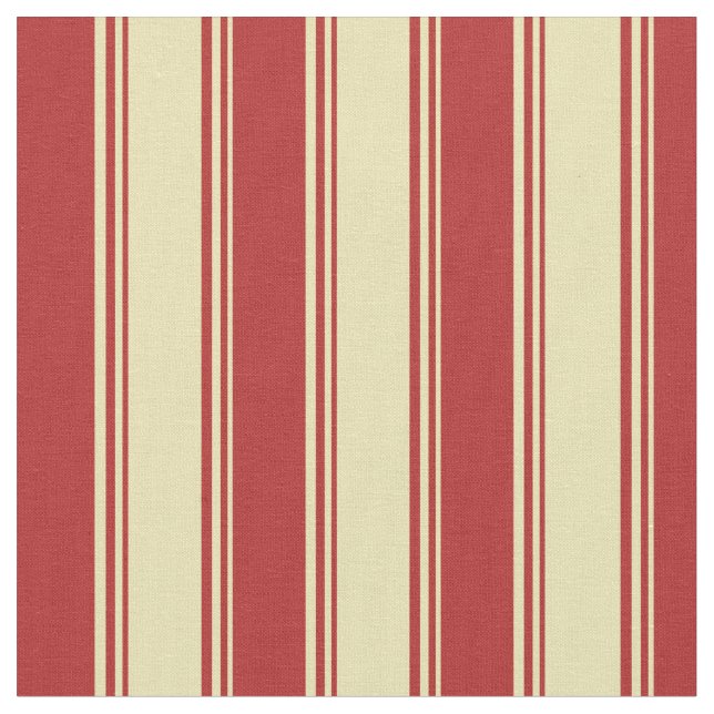 Tan und rotes Streifenmuster Stoff (Nahaufnahme)