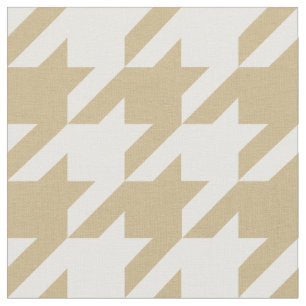 Tan und White Hahnentrittmuster Karo Stoff