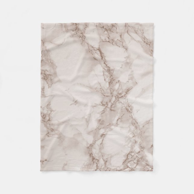Tan und White Marble Blend Fleecedecke (Vorderseite)