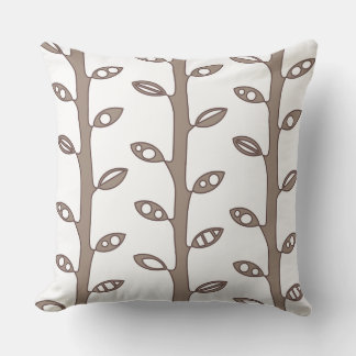 Tan VINES Retro DESIGN Throw Kissen