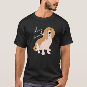 Tan & White Basset Hound Hund Mama Frau T-Shirt