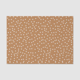Tan & White Confetti Polka Dots Seidenpapier