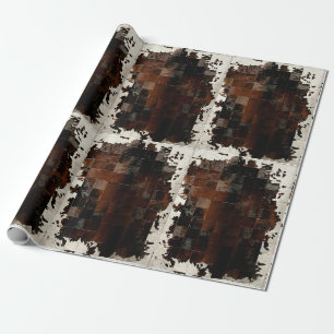 Tan White Cowhide Druckpapier Geschenkpapier