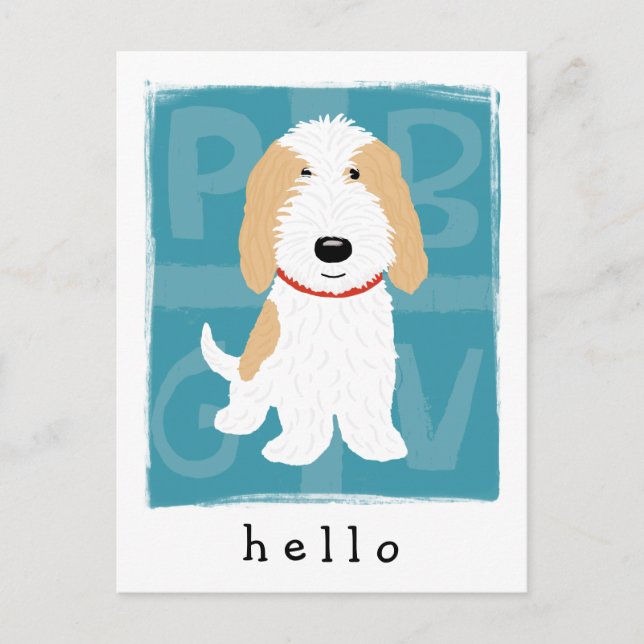 Tan & White PBGV Postkarte (Vorderseite)