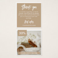 Tan White Photo & Promo Code Thank You