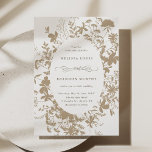 Tan White Wildblume Silhouette Wedding Einladung<br><div class="desc">Diese elegante Hochzeitseinladung zeigt die Silhouette der Wildblumen als ovaler Rahmen mit optionalem Text auf der Rückseite. Für eine weiter gehende Anpassung dieses Designs klicken Sie bitte auf den BUTTON BLAU DESIGN TOOL oben! Matching-Elemente sind ebenfalls verfügbar.</div>
