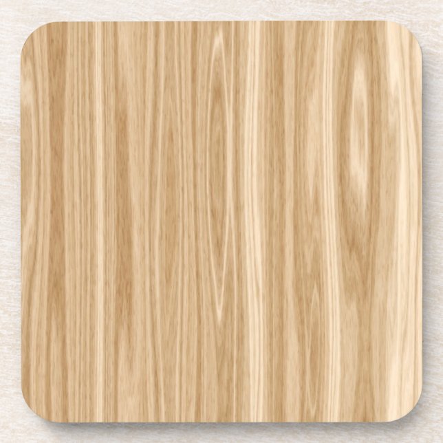 Tan Wood Grain Untersetzer (Vorderseite)