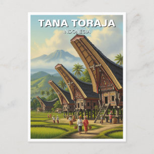 Tana Toraja Indonesia Travel Postkarte