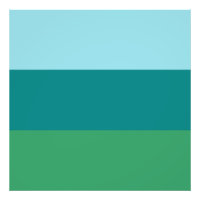 Tanager Türkis, Aquamarin Blue und Kelly Green Hor