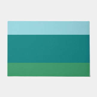 Tanager Türkis, Aquamarin Blue und Kelly Green Hor Fußmatte
