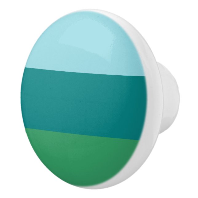 Tanager Türkis, Aquamarin Blue und Kelly Green Hor Keramikknauf (Rechts)