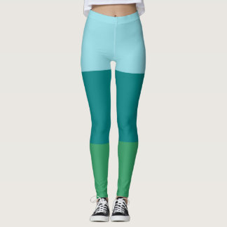 Tanager Türkis, Aquamarin Blue und Kelly Green Hor Leggings