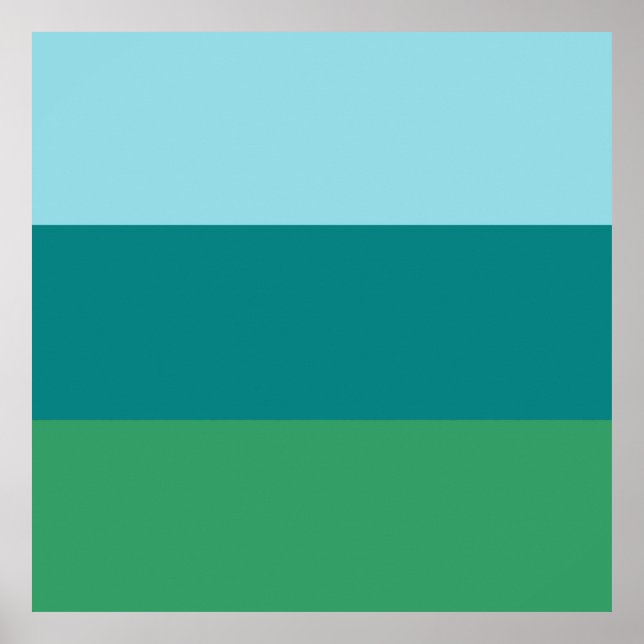 Tanager Türkis, Aquamarin Blue und Kelly Green Hor Poster (Vorne)