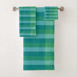 Tanager Türkis, Aquamarin Blue und Kelly Green Li Badhandtuch Set