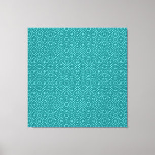 Tanager-Türkis- und Aquamarines Blauer Wiederholun Leinwanddruck