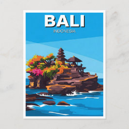 Tanah Lot Bali Indonesia Reisen Abstrakt Postkarte