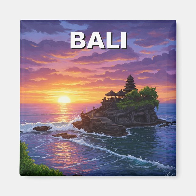 Tanah Lot Bali Indonesia Travel Magnet (Vorne)