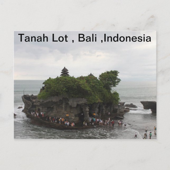 Tanah Lot, Bali, Indonesien Postkarte (Vorderseite)