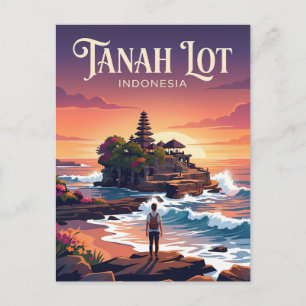 Tanah Lot Tempel Indonesien Postkarte