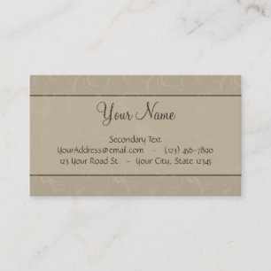 TANblumenBündel u. -streifen mit Monogramm Visitenkarte