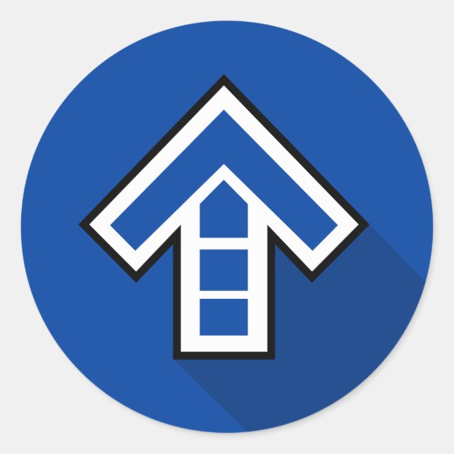 Tance Arrow Flat Style Runder Aufkleber (Vorderseite)