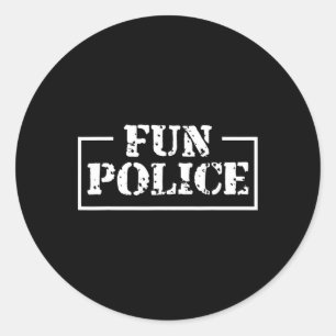 Tance Chaperone Spaß Police Dancing Sheriff Staat  Runder Aufkleber