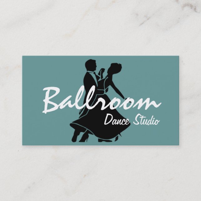 Tance Instructor Studio Lessons Business Card Visitenkarte (Vorderseite)