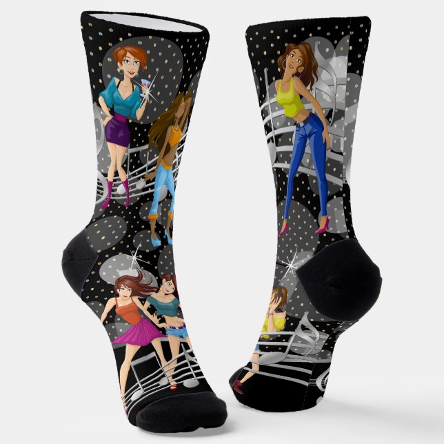 Tance Music Girls Socken (Gewinkelt)