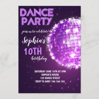Tance Party Lila Disco Giro del Malcantone Einladung
