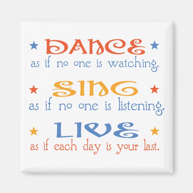 Tance Sing Live Magnet (Vorne)