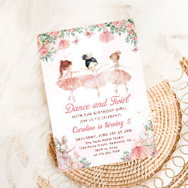 Tance & Twirl Ballerina Girl Einladung zum Geburts