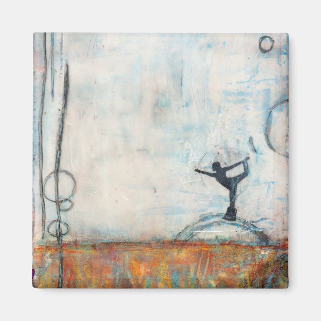 Tancer Yoga Girl Square Magnet (Vorne)