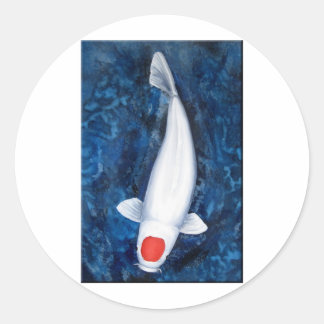 Tancho Koi Runder Aufkleber