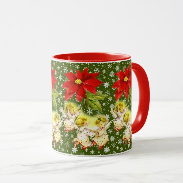 Tancing Baby Angels Weihnachtsfeiertage Tasse (VorderseiteRechts)