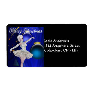 Tancing Ballerina 3 Weihnachtsadressen Labels