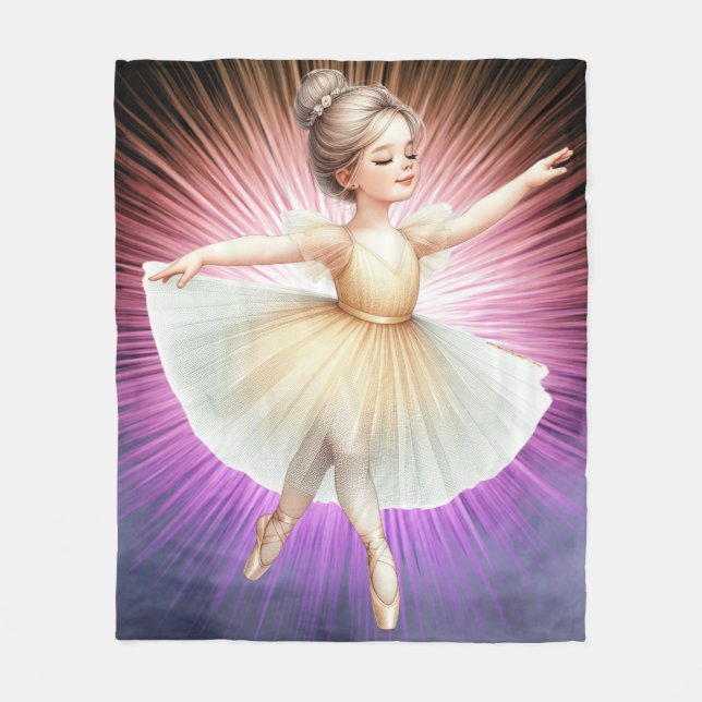 Tancing Ballerina Fleecedecke (Vorderseite)