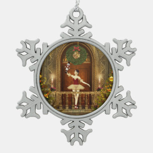 Tancing Ballerina Nutcracker Snowflake Ornament