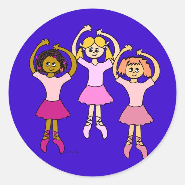 Tancing Ballerina Stickers (Vorderseite)