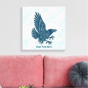 Tancing Blue Raven Leinwanddruck