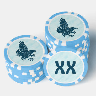 Tancing Blue Raven Pokerchips