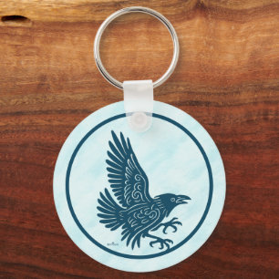 Tancing Blue Raven Schlüsselanhänger