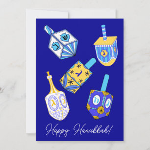 Tancing Dreidels Hanukkah Feiertagskarte