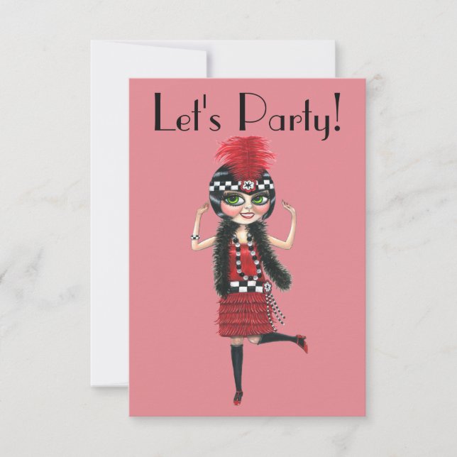 Tancing Flapper Girl Roaring 20 (Vorderseite)