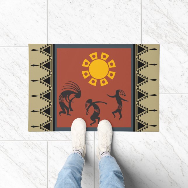 Tancing Kokopelli Southwestern Doormat Fußmatte (Indoor)