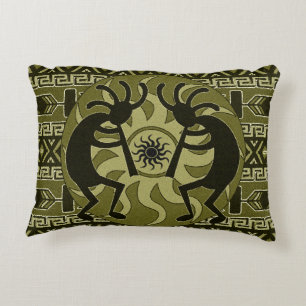 Tancing Kokopelli Südwest Aztec Muster Dekokissen