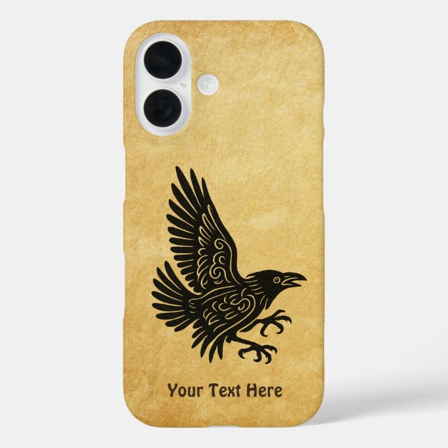 Tancing Norse Raven iPhone 16 Hülle (Rückseite)