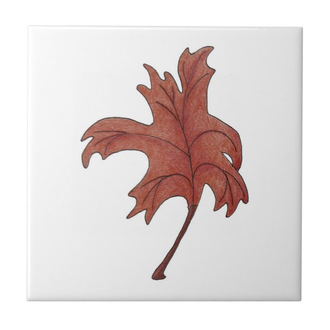 Tancing Oak Leaf Red Fliese (Vorderseite)