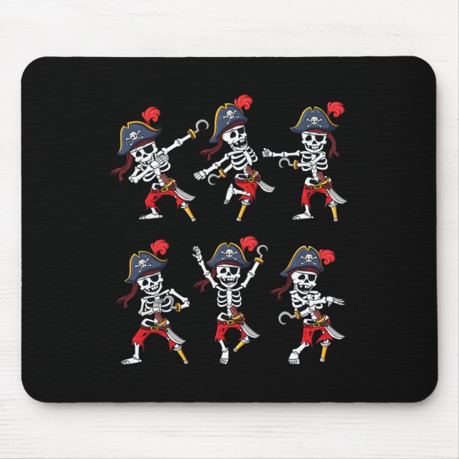 Tancing Pirate Skeletons TanzChallenge Boys Kinder Mousepad (Vorne)