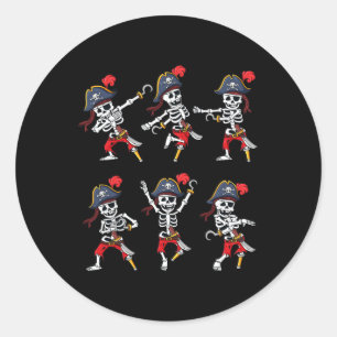 Tancing Pirate Skeletons TanzChallenge Boys Kinder Runder Aufkleber